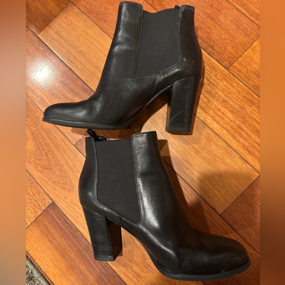 Michael Kors Black Leather Ankle Boots
